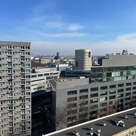 Panoramic Skyline 14th Floor National Stadium View Apartment Warsaw